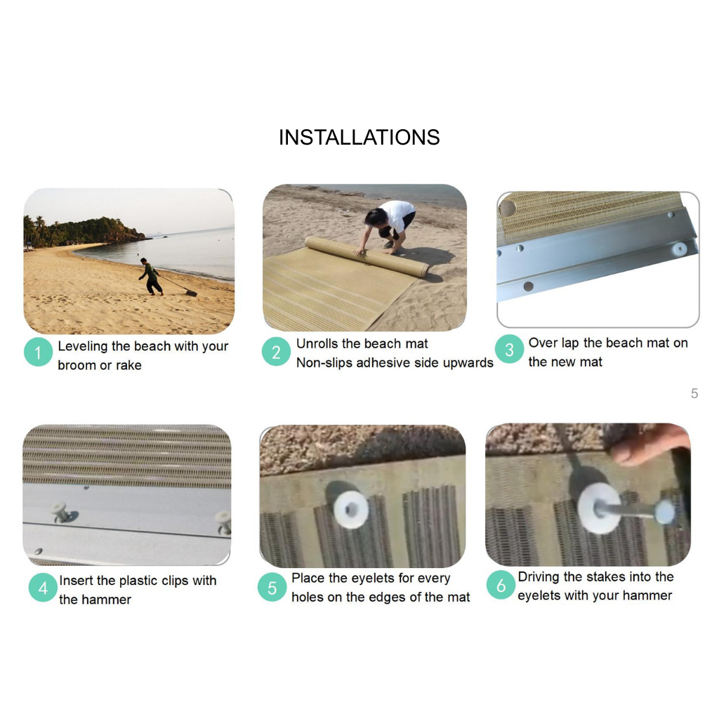 Instalation Beach Mats