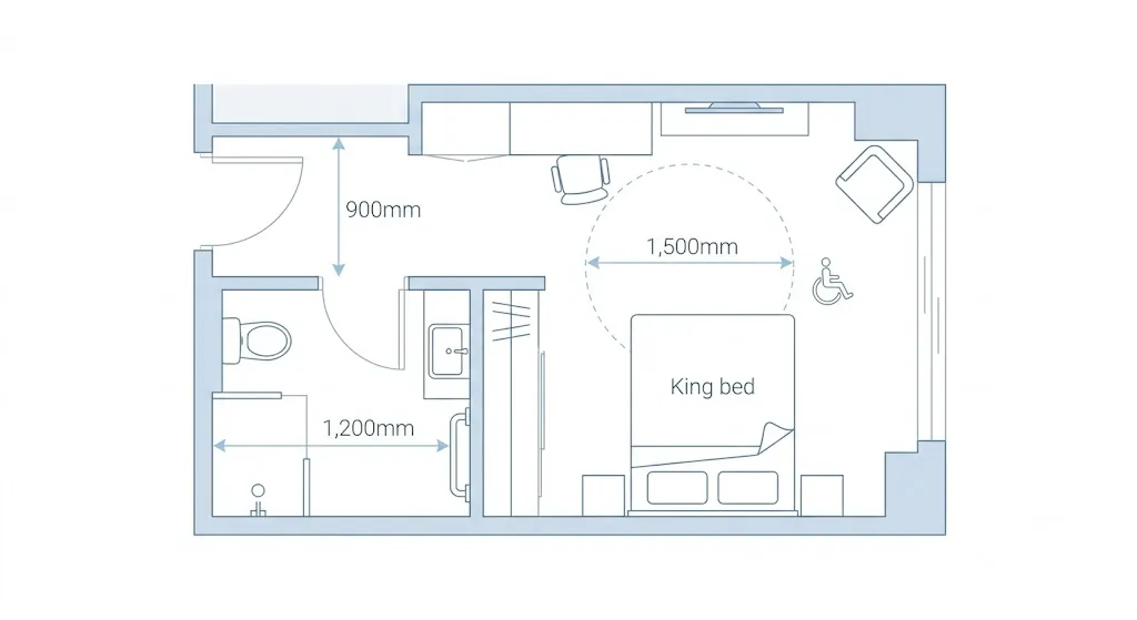 Accessible Hotel Room Layout