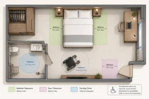 Accessible Hotel Room Layout in Dubai
