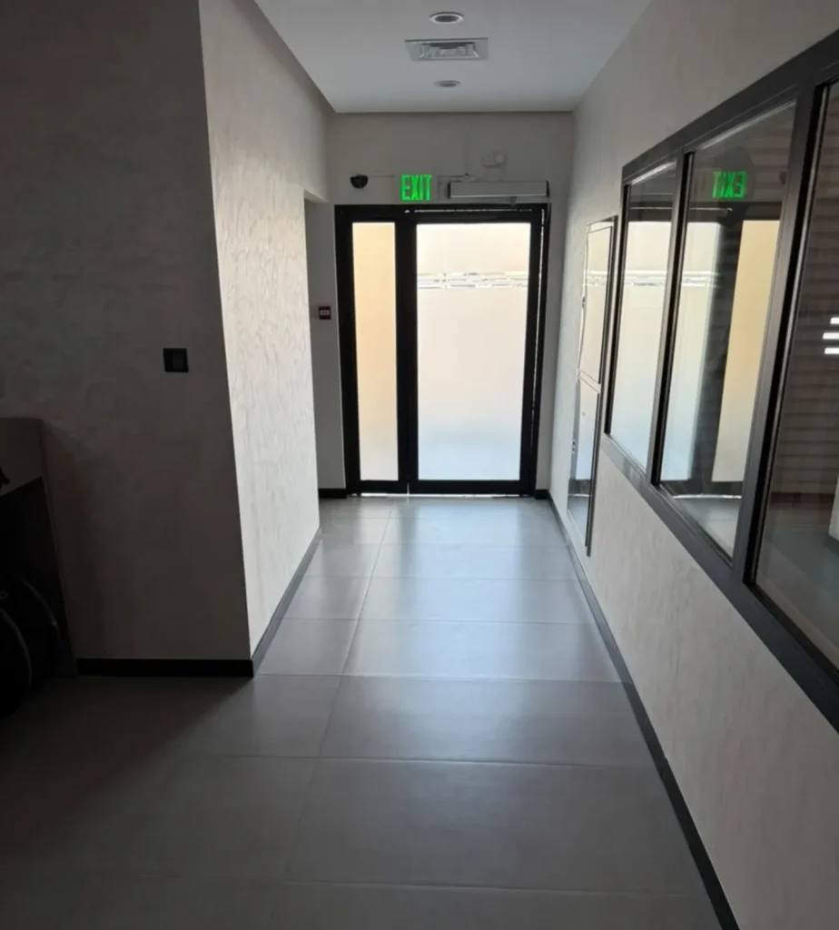 AG Cars vehicle testing center building before installation of tactiles